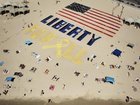 Family and friends of Israelis held captive in Gaza called for their release on US Independence Day. (AP PHOTO)