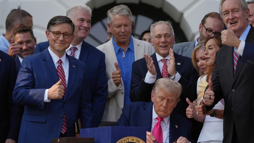 US President Donald Trump has signed his signature bill of tax breaks and spending cuts into law. (AP PHOTO)