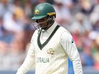 Usman Khawaja is struggling against quick bowling.