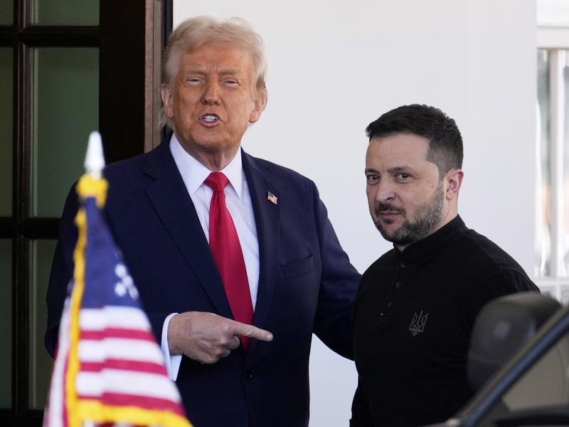 Presidents Donald Trump and Volodymyr Zelenskiy.