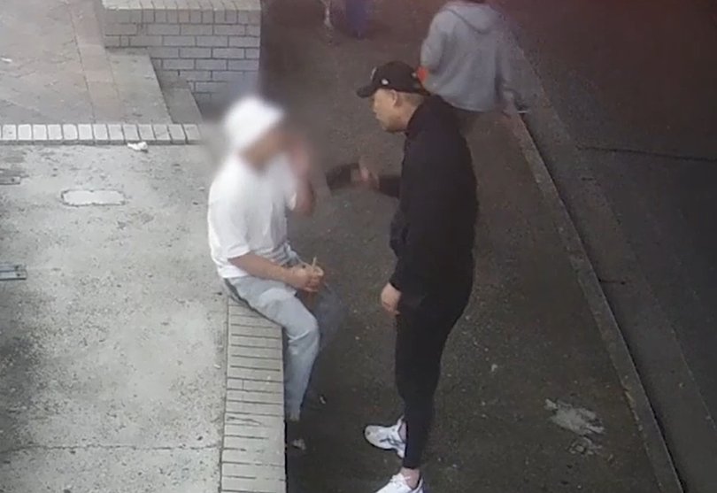 Rich ‘Dylan’ Choup appears to be reprimanded and slapped by an unknown man.