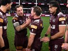 Queensland players have vowed to support Cameron Munster (second left) after his father's death. (Dan Himbrechts/AAP PHOTOS)