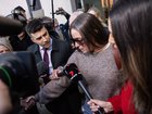 Ali Rose Prior (centre), friend and supporter of Erin Patterson, leaves the Latrobe Valley Magistrates Court in Victoria.