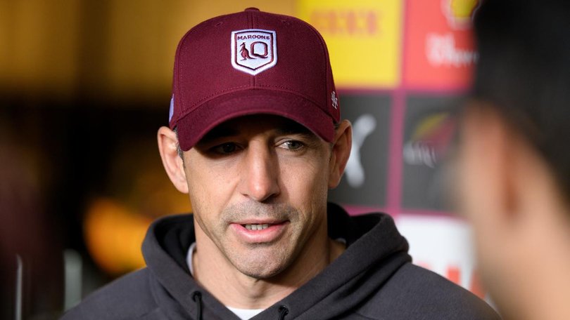 Queensland coach Billy Slater can't wait to give Maroons captain Cameron Munster a huge hug. (Steven Markham/AAP PHOTOS)