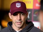 Queensland coach Billy Slater can't wait to give Maroons captain Cameron Munster a huge hug.  (Steven Markham/AAP PHOTOS)