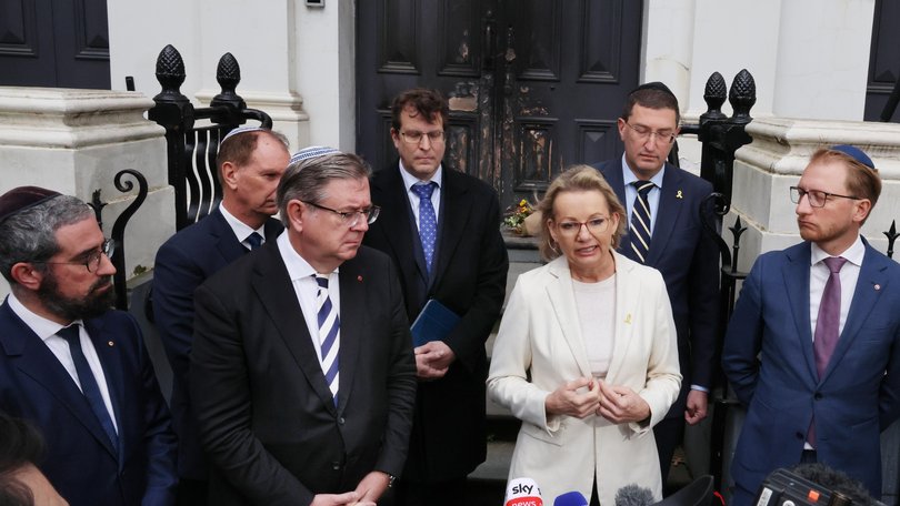 The Opposition Leader Sussan Ley visits the East Melbourne Synagogue in Victoria. NewsWire/ David Crosling