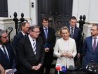 The  Opposition Leader Sussan Ley visits the East Melbourne Synagogue in Victoria. NewsWire/ David Crosling