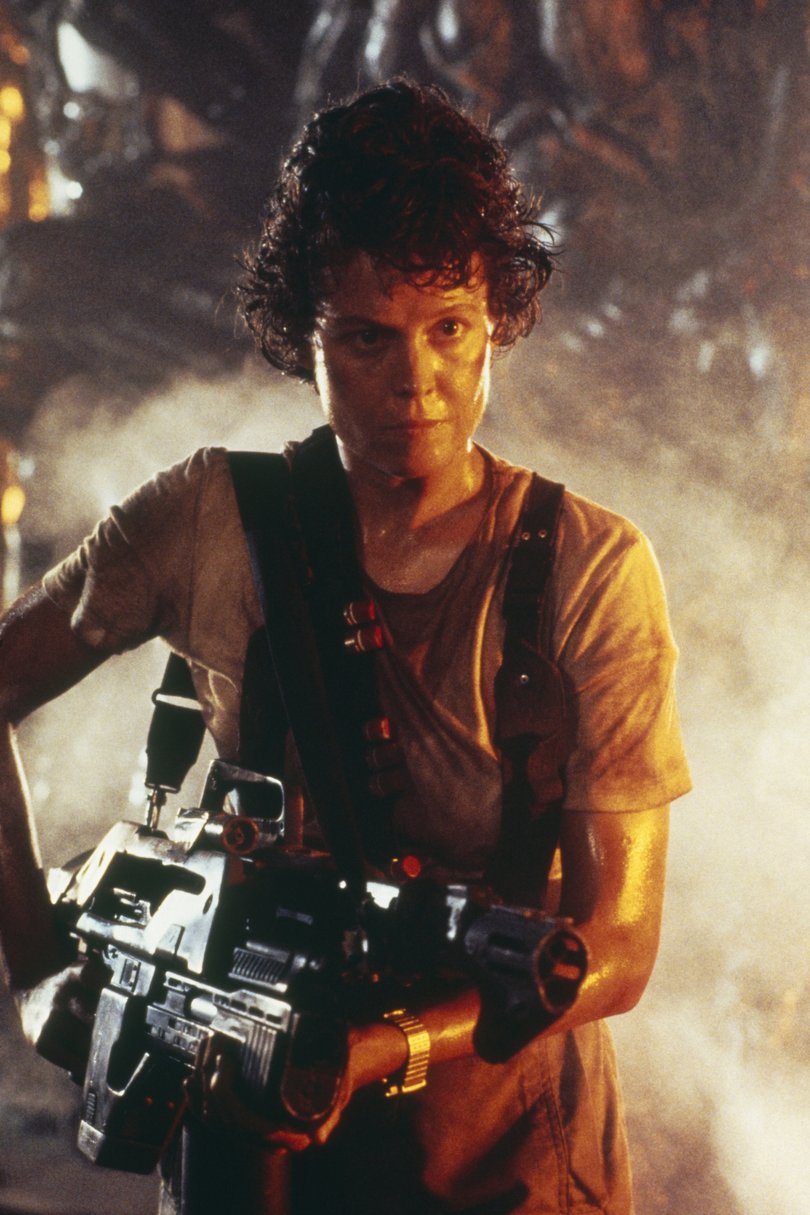 Sigourney Weaver in Aliens.