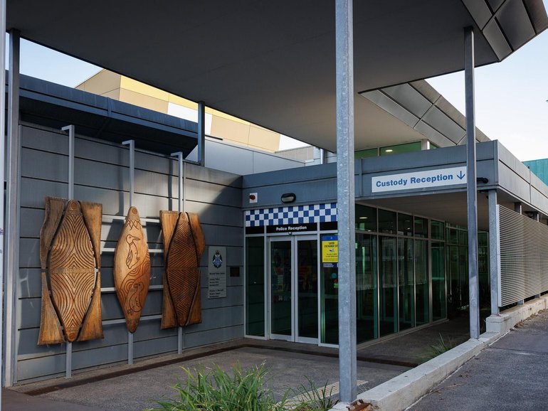 The custody centre is attached to the Morwell police station. NewsWire / Nadir Kinani