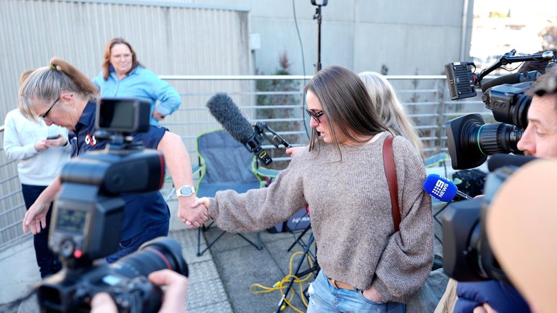 Ali Rose, friend of Erin Patterson leaves Latrobe Valley Law Courts on July 7, 2025 in Morwell, Australia.