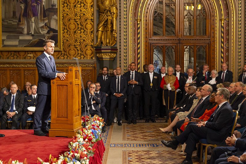 The President of the French Republic, Emmanuel Macron addressed members of both Houses during an official state visit to UK Parliament, on Tuesday 8 July.