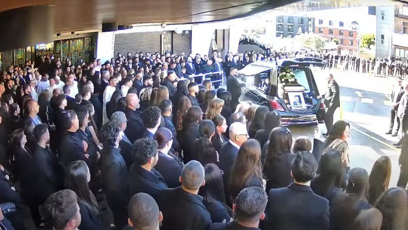 Hundreds of people have gathered to lay the beloved 21-year-old to rest. Picture: Supplied