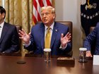 United States President Donald  Trump announces the proposes tariffs at Cabinet meeting.