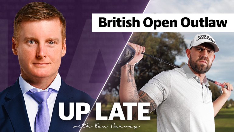 Ben Harvey gives the inside story of how a former Australian bikie who did five years in prison is about to take on the world’s greatest golfers at The British Open.