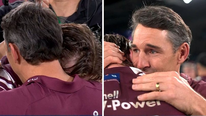 Billy Slater was also in tears during the moment.