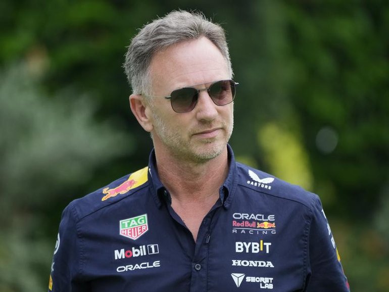Successful but controversial team principal Christian Horner has been axed by Red Bull. (AP PHOTO)