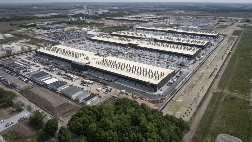 The new Amazon Web Services facility in New Carlisle, Indiania.