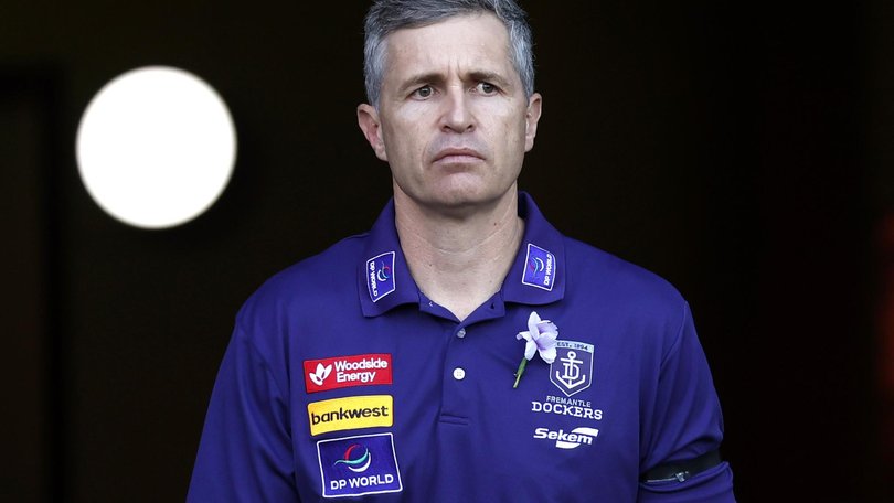Fremantle coach Justin Longmuir says David King’s commentary on the Dockers is ‘over the top’. Phil Hillyard