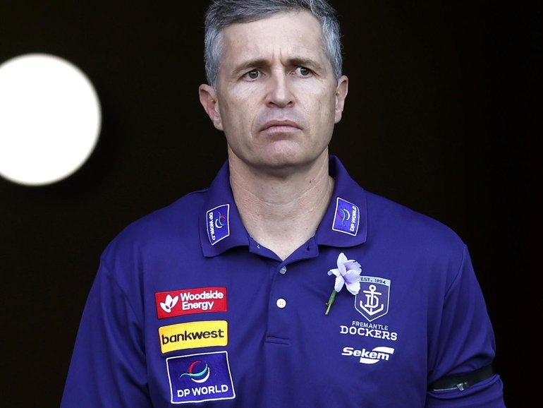 Fremantle coach Justin Longmuir says David King’s commentary on the Dockers is ‘over the top’. Phil Hillyard