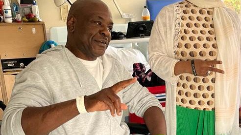 Olubiyi Jibowu, 57, had his leg amputated after his leg went into sepsis following a pedicure.