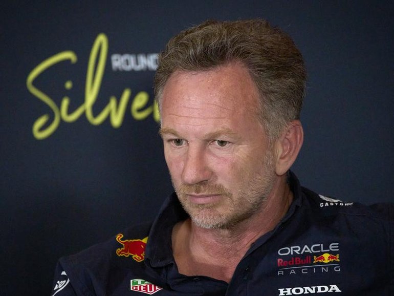 In a tragic twist, Christian Horner was sacked as Red Bull team boss just days after the death of his first wife following a lengthy cancer battle. (AP PHOTO)