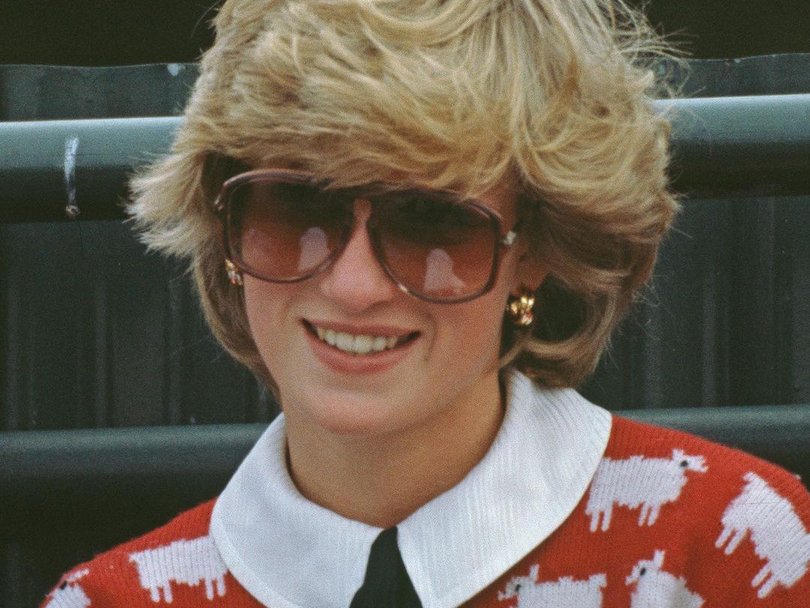 Princess Diana in the black sheep sweater