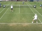 Aussies Bernard Tomic and Omar Jasika made light work of their match against US billionaire Bill Ackman and Jack Sock.