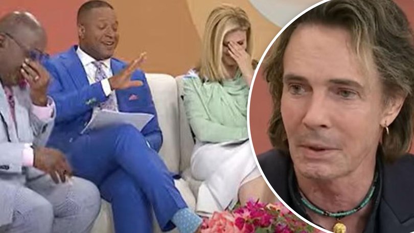 Rick Springfield and US Today hosts Al Roker, Craig Melvin and Jill Martin enjoy a laugh.