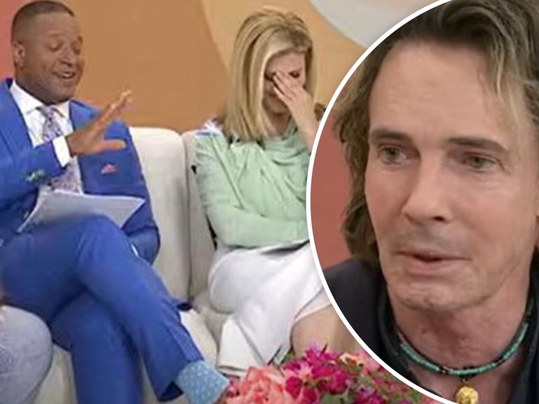 Rick Springfield and US Today hosts Al Roker, Craig Melvin and Jill Martin enjoy a laugh.