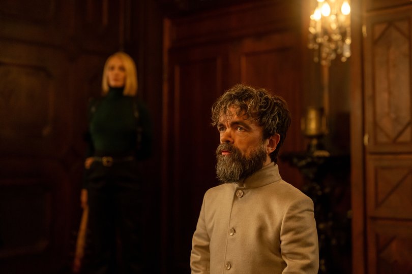Uma Thurman and Peter Dinklage in Dexter: Resurrection.
