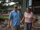 Scott Towery, manager of the River Inn, and his wife Connie helped people to evacuate from the floods in Hunt, Texas. 