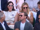 Leonardo DiCaprio was spotted at Wimbledon chatting to former tennis stars Dominika Cibulkova and Garbine Muguruza.