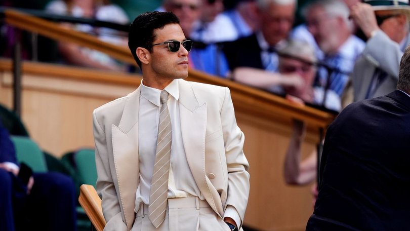 Rami Malek was another high-profile star seen in the box at Wimbeldon.  
