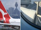 Qantas passengers are facing a long delay after an embarrassing incident at Sydney airport where an aerobridge crashed into A380 plane.