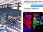 Police at the scene after a critical incident was declared while terrified shoppers shared messages while hiding from armed attackers.