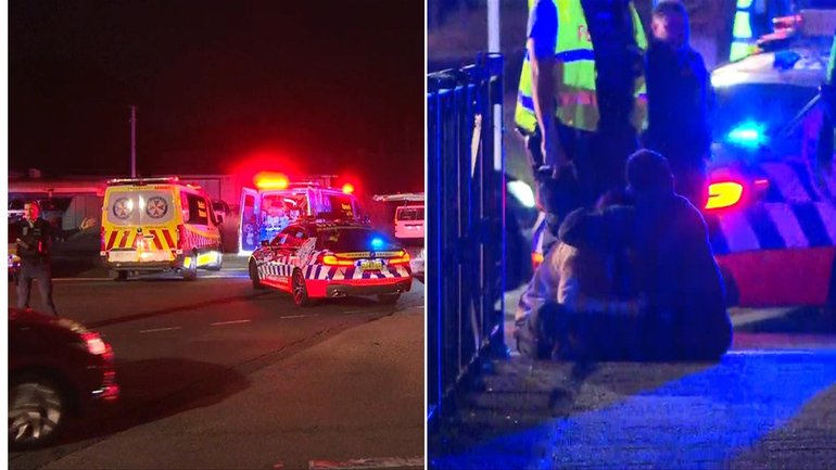 An 18-year-old pedestrian has died at an intersection after being hit by a ute allegedly driven by a man who had run a red light in Sydney’s southwest.