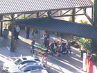 the man was shot dead by police while wielding a large machete.