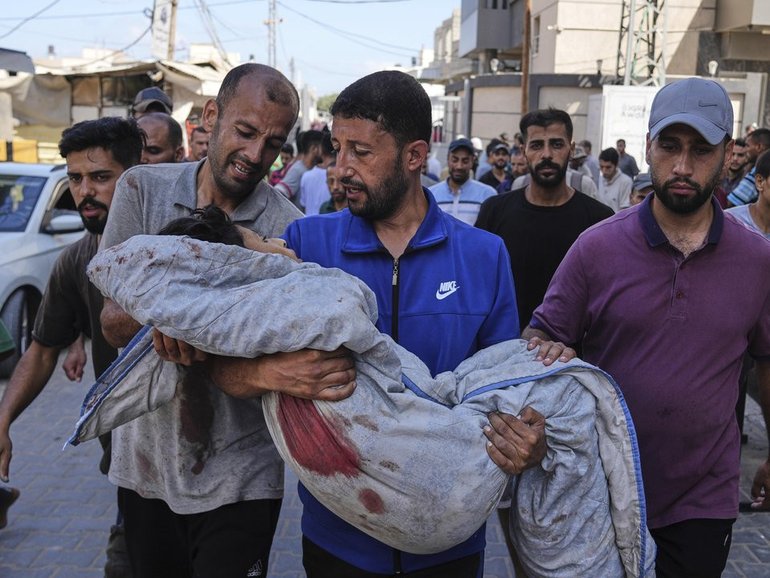 An Israeli strike at a water distribution centre in Gaza has killed at least eight people. (AP PHOTO)