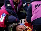 Melbourne midfielder Tom Sparrow after Sunday’s incident with Tristan Xerri.