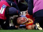 Melbourne midfielder Tom Sparrow after Sunday’s incident with Tristan Xerri.