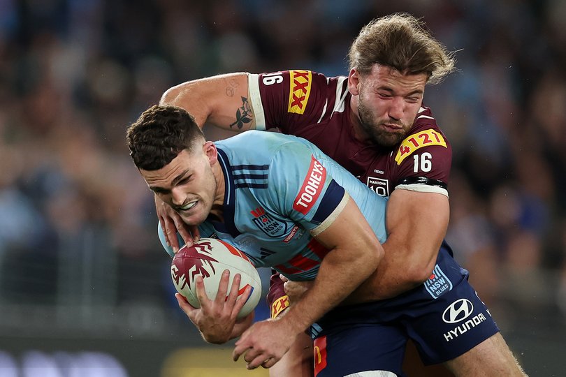 Nathan Cleary was curtailed in the Origin decider.