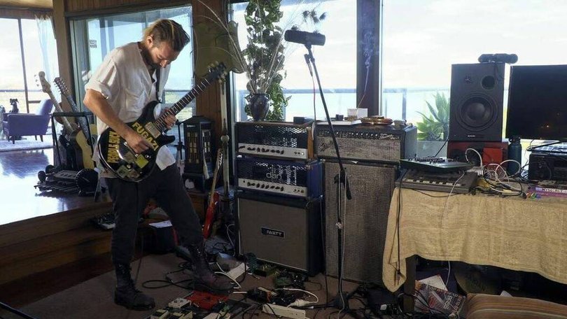 Daniel Johns at his home in Merewether. Picture Instagram