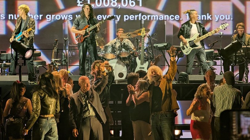 Sir Bob Geldof celebrates 40 years since the Live Aid concert at a special performance of Just For One Day.