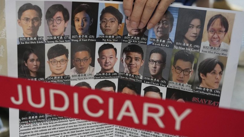 Hong Kong pro-democracy activists were sentenced in November to prison terms of up to ten years. (AP PHOTO)
