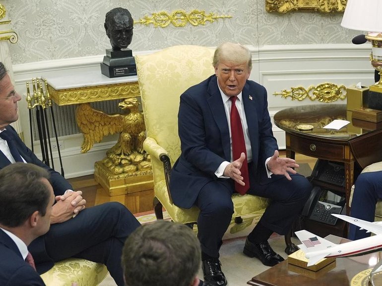 NATO Secretary General Mark Rutte has welcomed US President Donald Trump's Ukraine military help. (AP PHOTO)