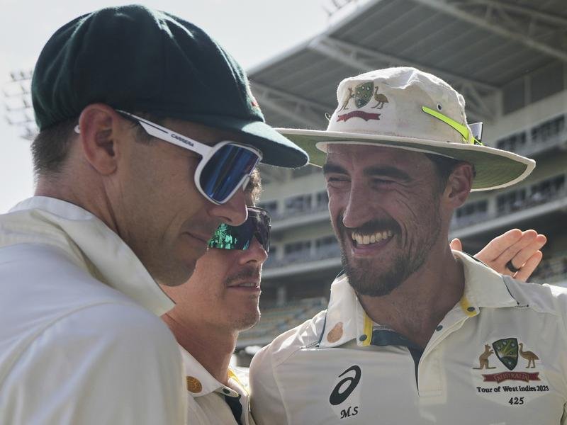 Aussie quick Mitchell Starc had an afternoon to remember in Jamaica to seal a Test series whitewash. (AP PHOTO)