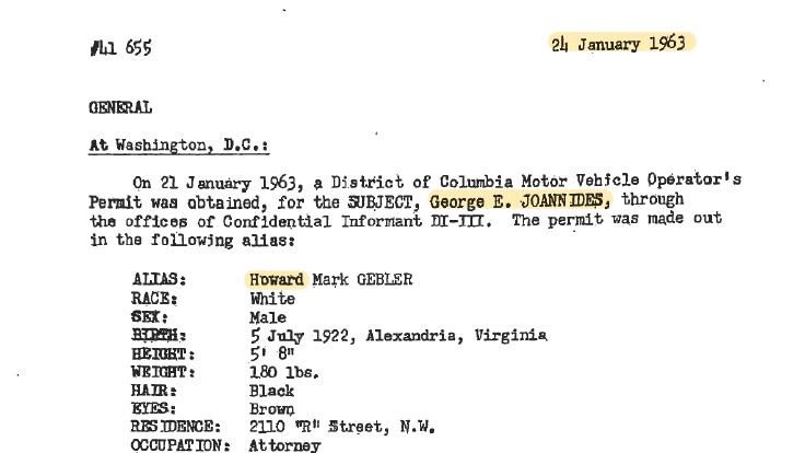 The CIA resisted revealing Joannides's identity until this month.