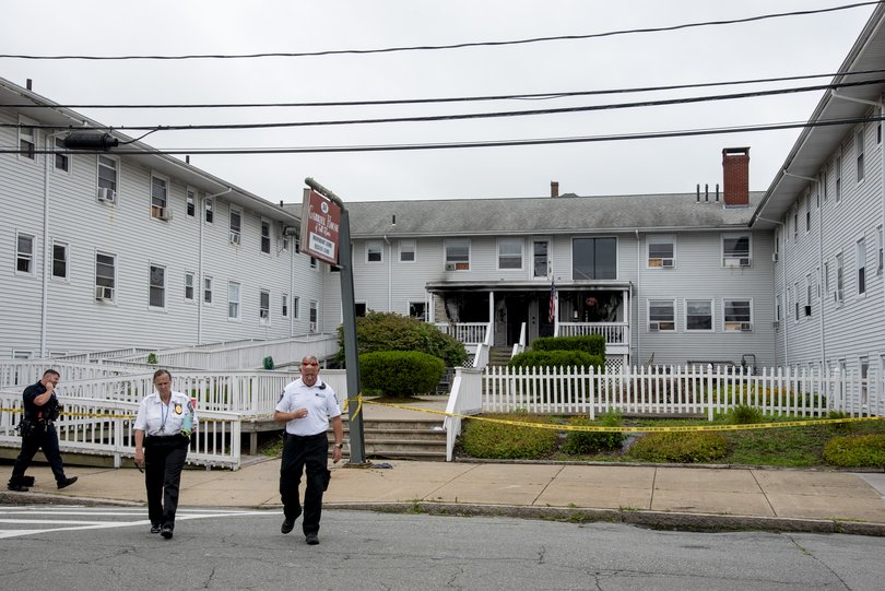 The exterior of Gabriel House, an assisted living facility in Fall River, Mass., on Monday, July 14, 2025. Across Fall River questions lingered on Tuesday about the devastating fire that killed nine residents of an assisted living facility and injured many more over the weekend, in what has become the state’s deadliest blaze in four decades. (Philip Keith/The New York Times)