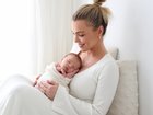 Abbey Holmes with baby Braxton.