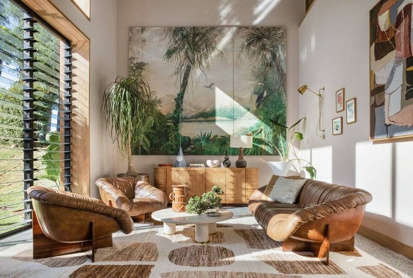 The home features striking interior design by Jase Sullivan.